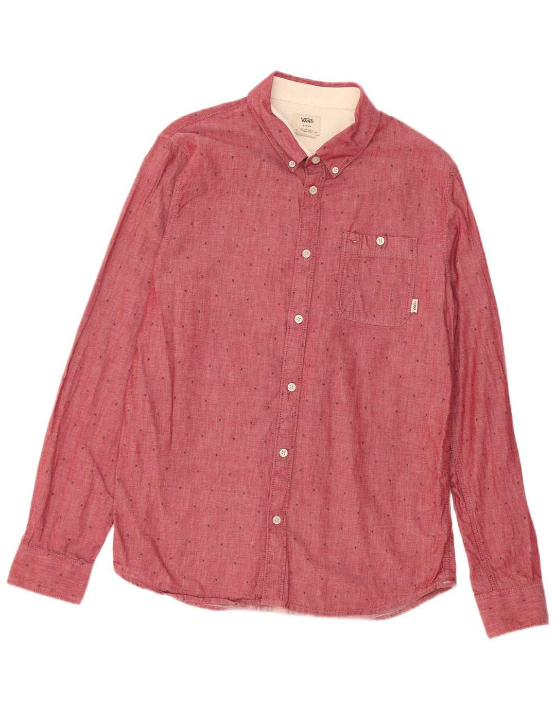 Camisa masculina Vans médio algodão manchado vermelho