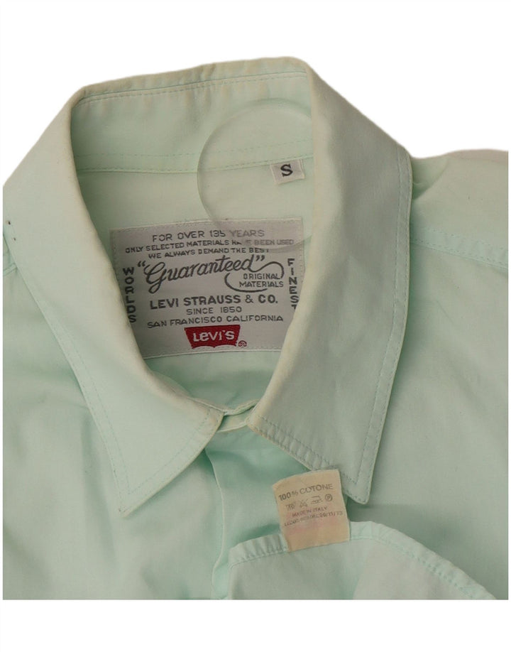 Camisa masculina Levi's pequena de algodão turquesa