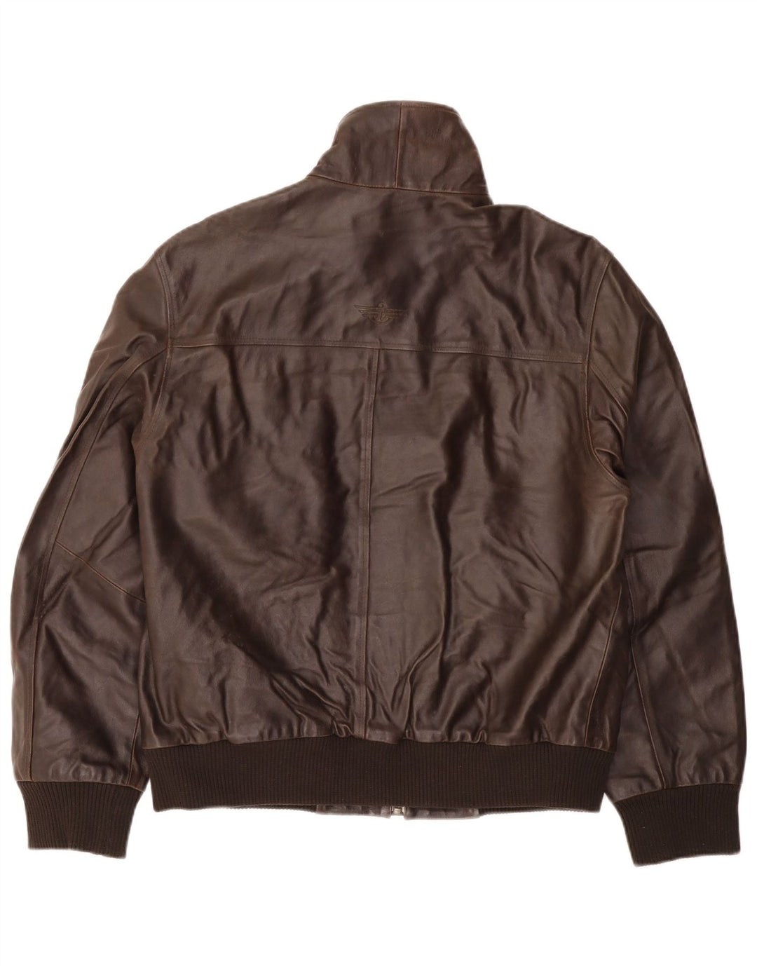 Jaqueta de couro masculina Dockers UK 40 grande marrom