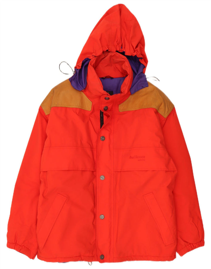 Jaqueta de esqui masculina com capuz Anzi Besson IT 52 grande poliéster vermelho Colourblock