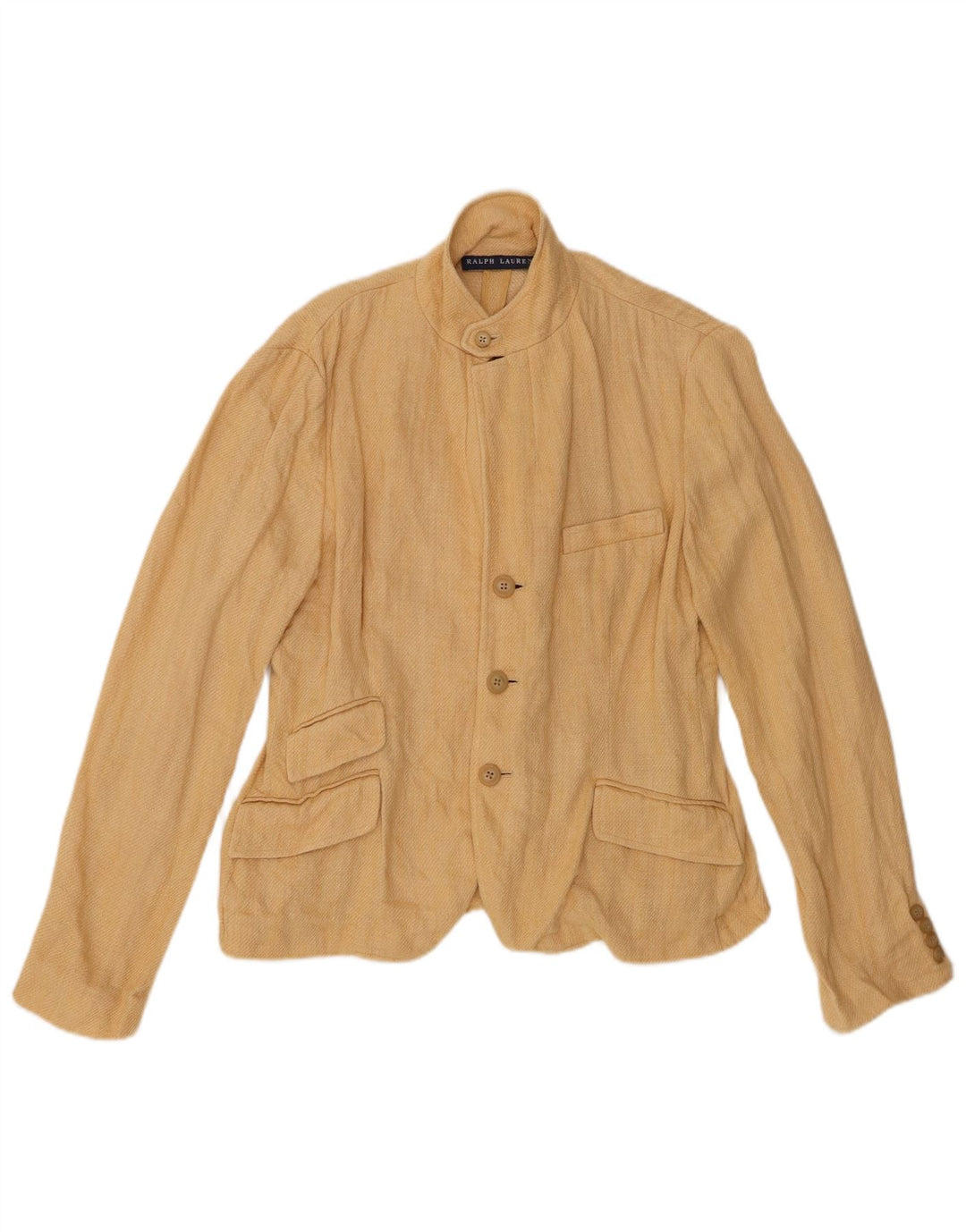 Ralph Lauren Jaqueta blazer masculina de 3 botões 13-14 anos linho bege