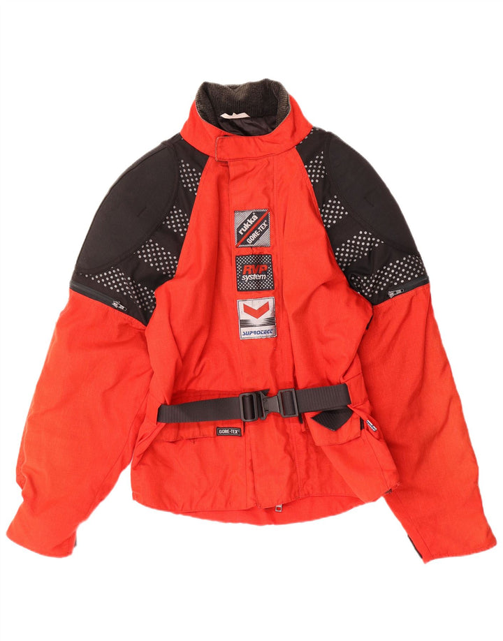 Jaqueta masculina RUKKA Graphic Racer IT 50 grande bloco colorido vermelho nylon