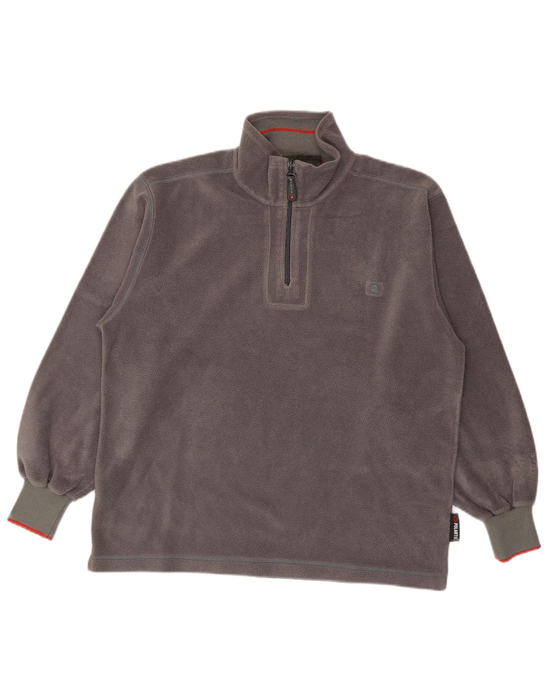 Suéter de lã masculino Invicta Polartec com zíper e gola grande cinza