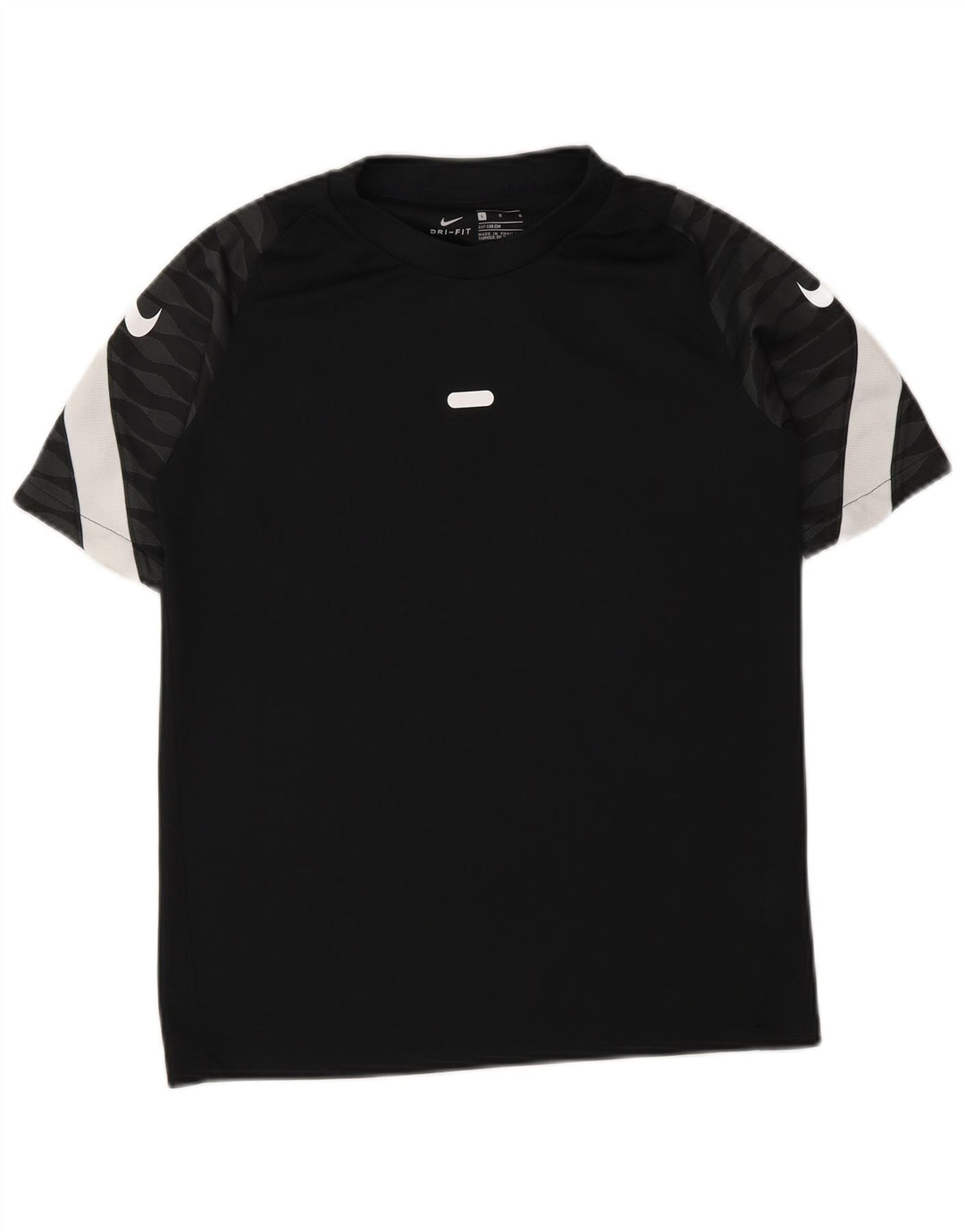 Camiseta Nike Boys Dri Fit Top 12-13 anos grande preto colorblock poliéster
