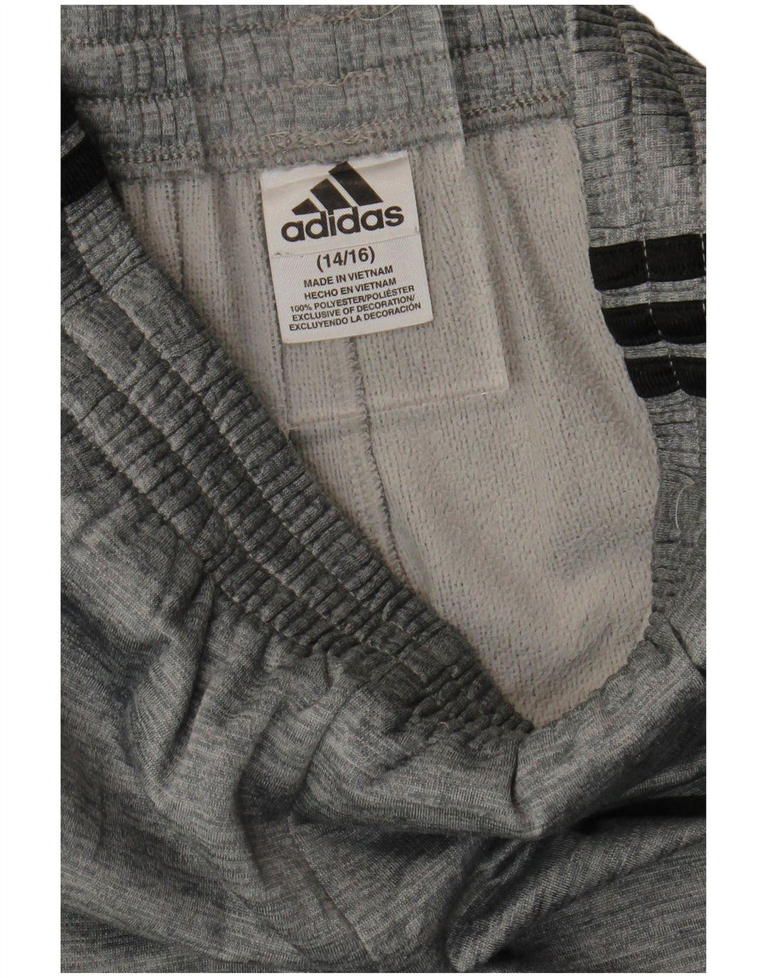 Calças de treino ADIDAS Menino 14-15 Anos Poliéster Cinzento Flecked
