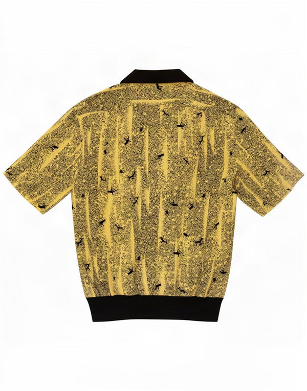 Pulôver feminino Desiree com estampa abstrata grande tamanho Reino Unido 14 grande amarelo