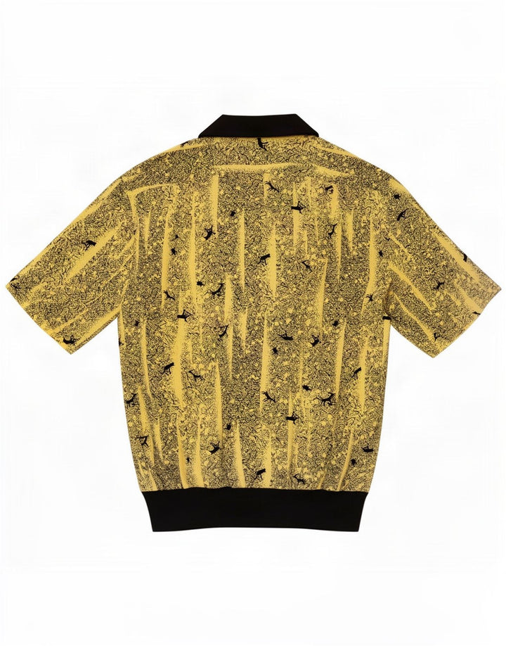 Pulôver feminino Desiree com estampa abstrata grande tamanho Reino Unido 14 grande amarelo