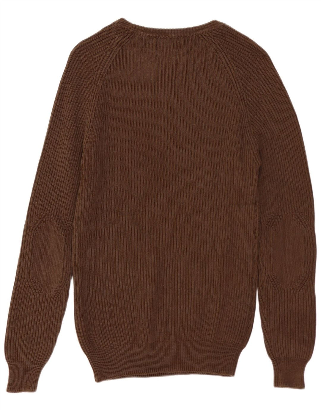 Suéter masculino ZARA com gola canoa de algodão marrom médio