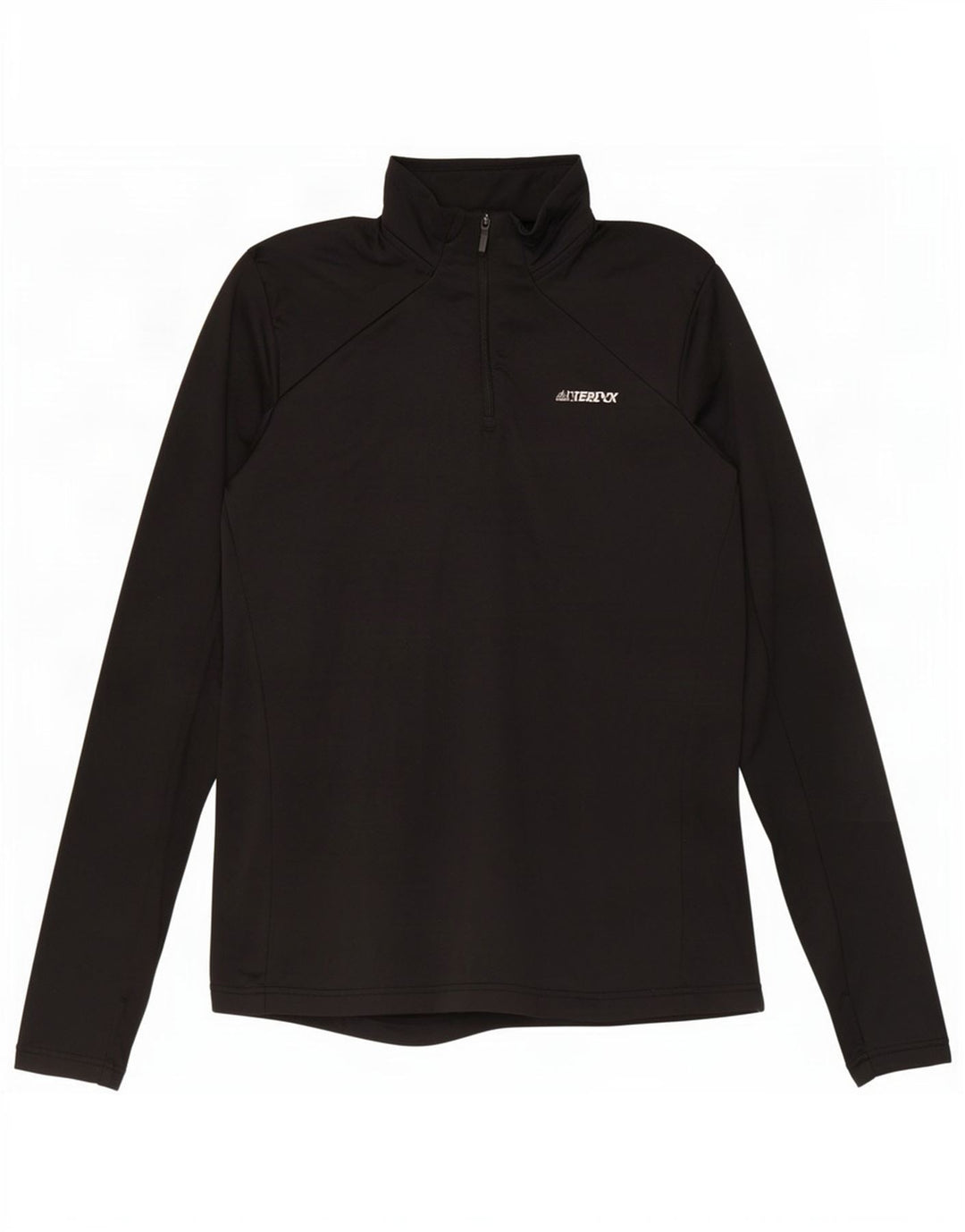Adidas Womens Terrex Zip Neck Pullover Treino Top Reino Unido 16 Grande Preto