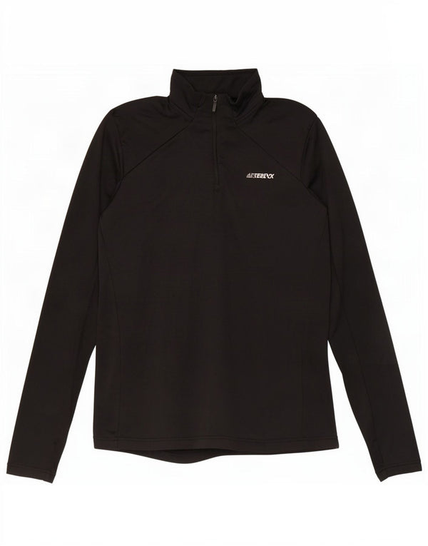 Adidas Womens Terrex Zip Neck Pullover Tracksuit Top UK 16 Large Black