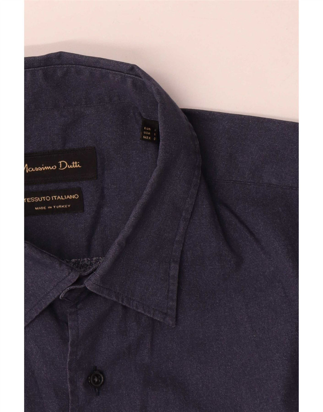 Camisa masculina Massimo Dutti grande azul marinho