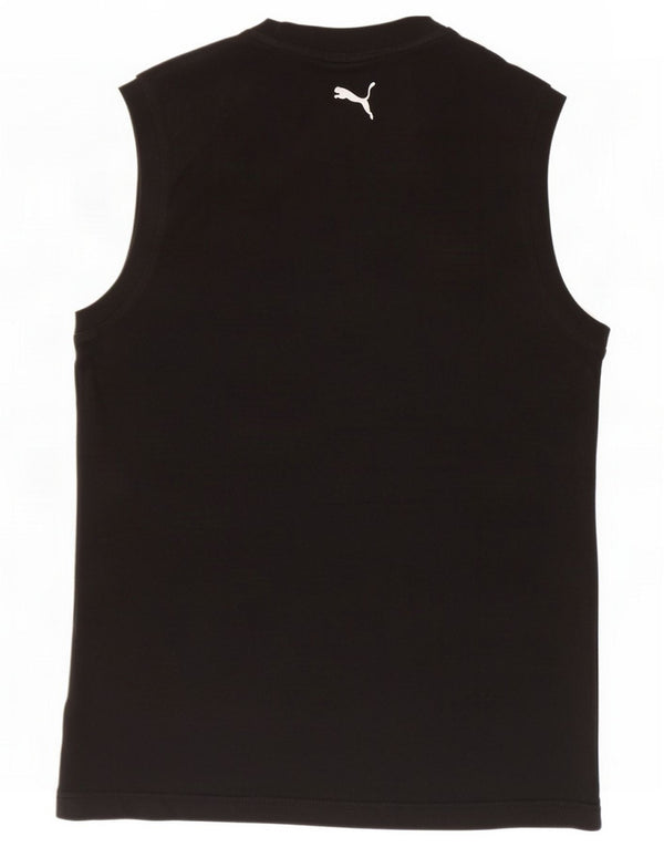 Puma Mens Graphic Vest Top Pequeno Algodão Preto