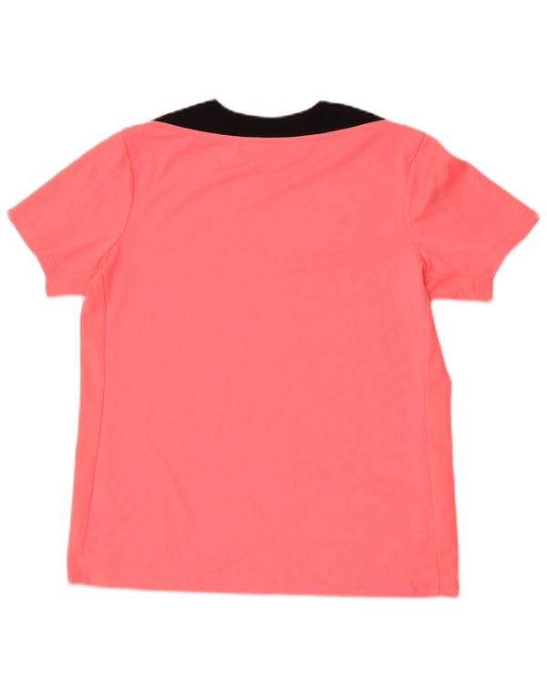 Camiseta Nike Masculina Dri Fit Top Grande Rosa Colorblock Poliéster