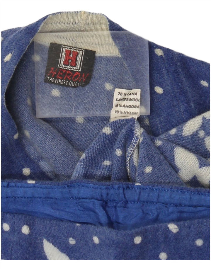 Conjunto de saia feminina Heron de 2 peças Reino Unido 14 médio W34 borboleta manchada azul