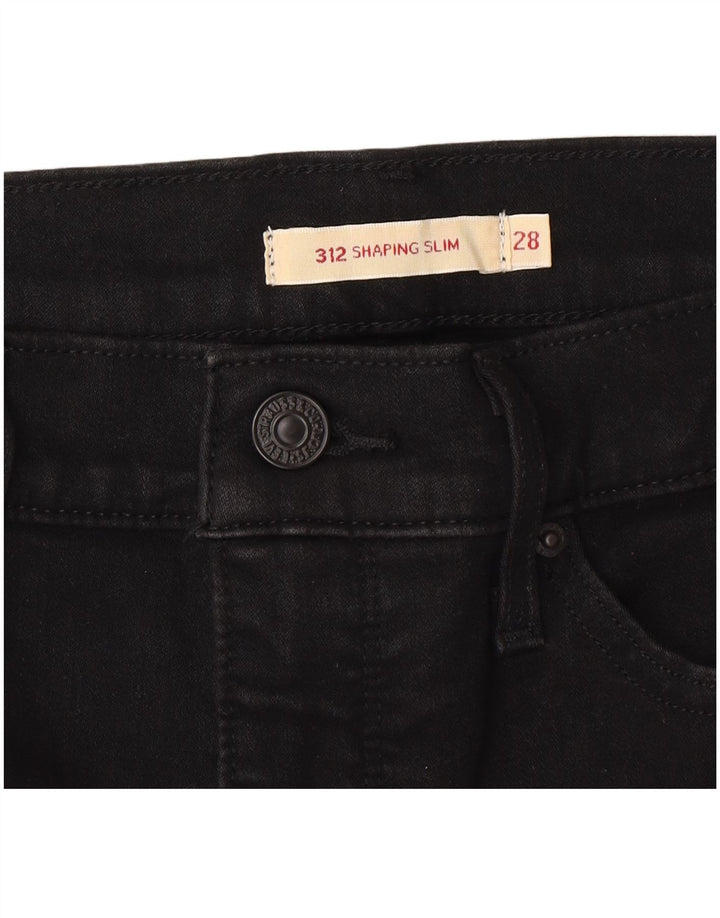 Calça jeans feminina Levi's 312 Shaping Slim W28 L32 algodão preto