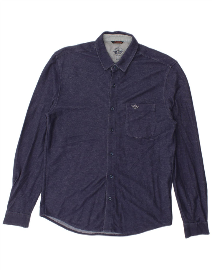Camisa masculina Dockers Flex Slim Fit azul marinho médio