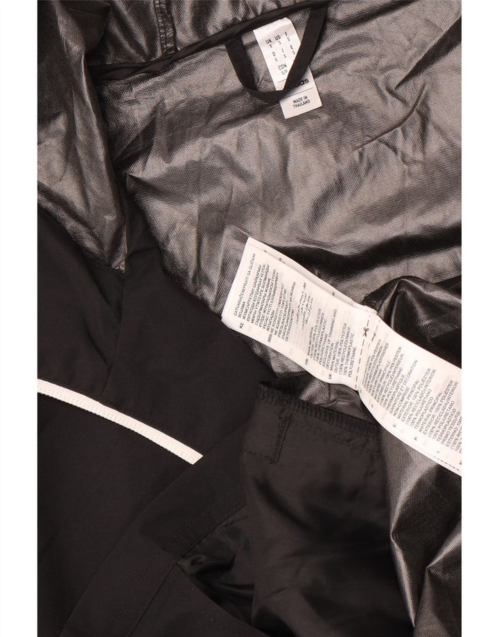 Adidas Mens Hooded Rain Jacket UK 36 Pequeno Poliéster Preto