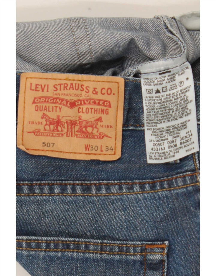Levi's Masculino 507 Bootcut Jeans W30 L30 Azul Algodão
