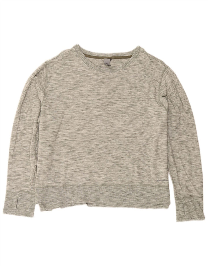 EDDIE BAUER Suéter feminino UK 18 XL cinza manchado modal