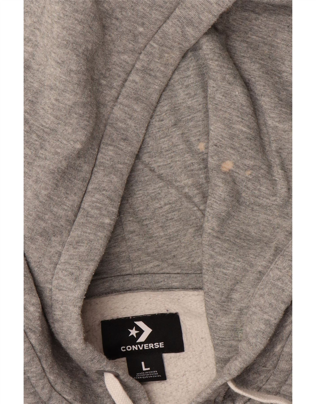 CONVERSE Womens Zip Hoodie Sweater UK 16 Large Grey Cotton Vintage Converse and Second-Hand Converse from Messina Hembry 
