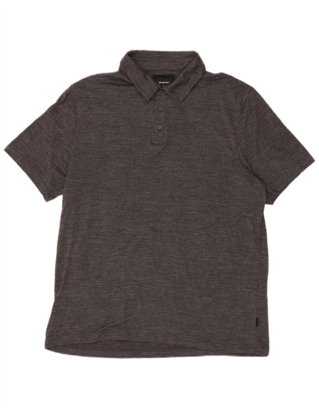 Camisa polo masculina Rohan grande lã Merino manchada cinza