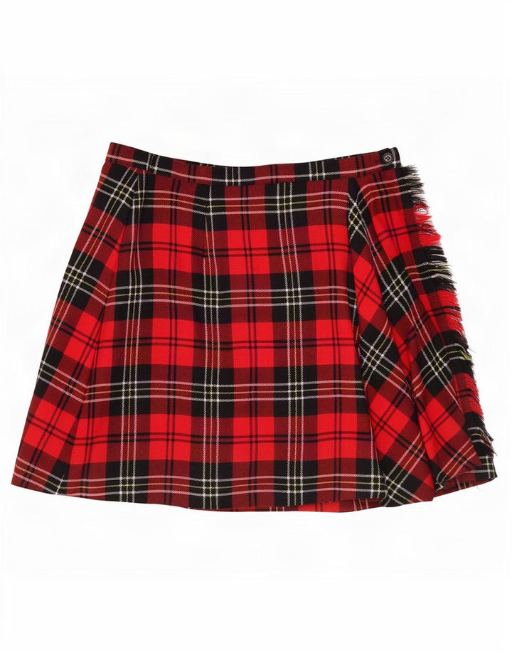 Max & Co. Mini saia feminina W28 xadrez vermelho médio