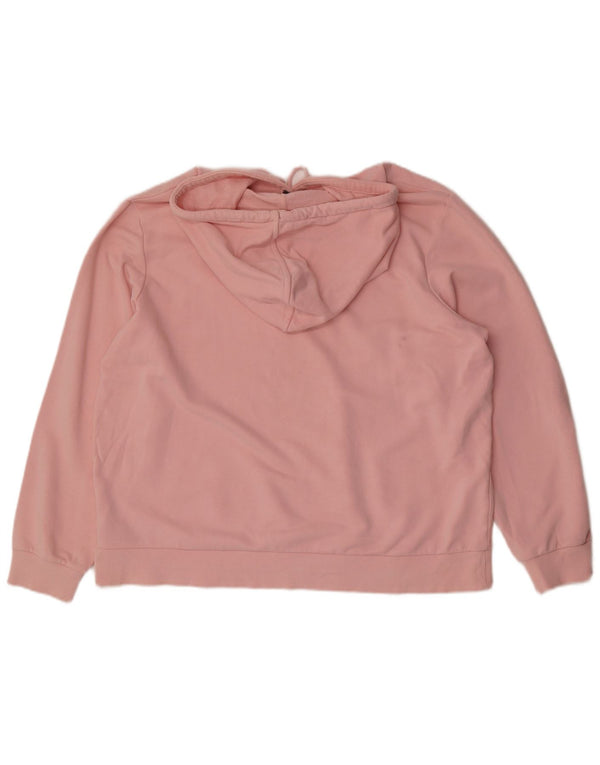Suéter com capuz feminino Marks & Spencer Reino Unido 18 XL algodão rosa