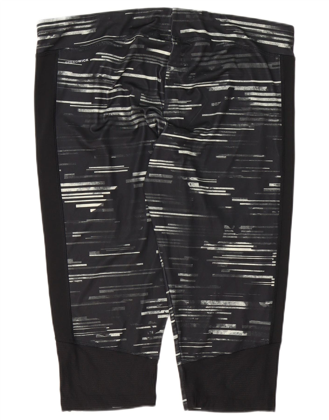 Leggings Capri Mulher Reebok UK 24/26 2XL Poliéster Listrado Preto