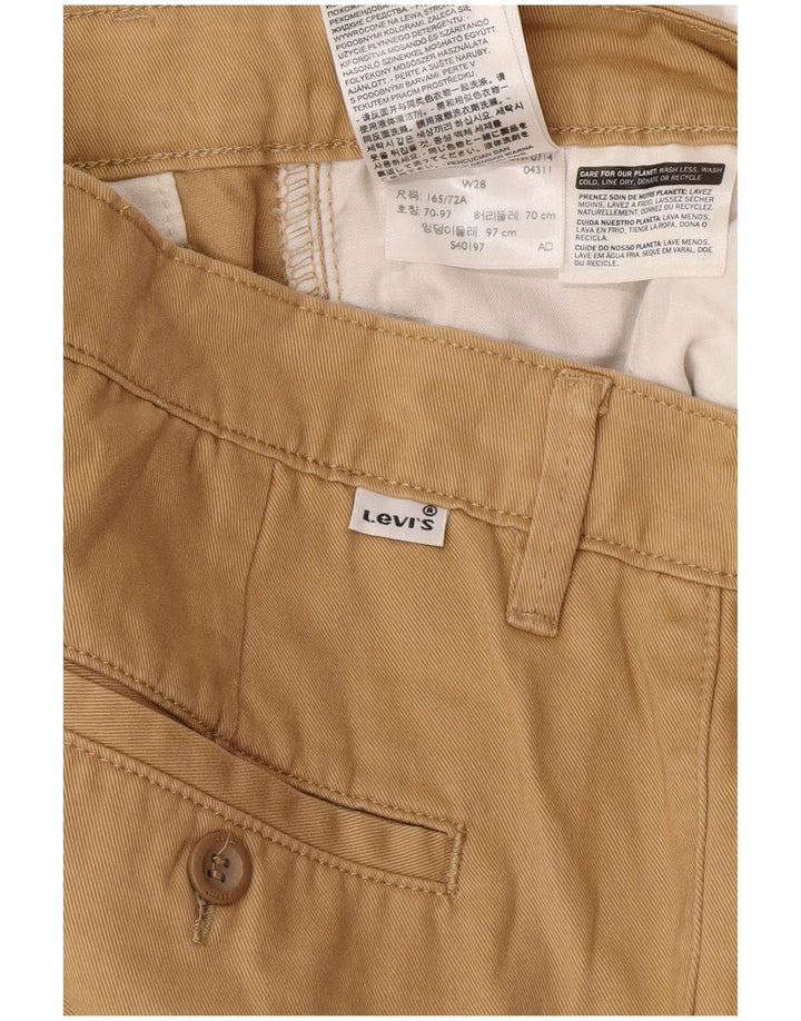 Calça feminina de terno reto LEVI'S W28 L28 algodão bege