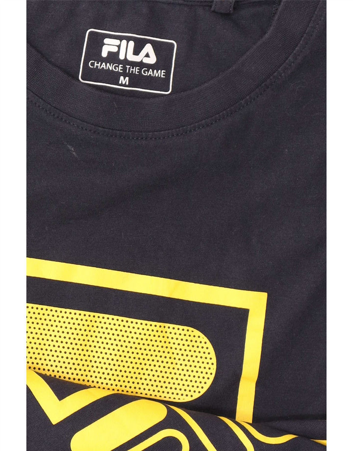 Camiseta masculina Fila Graphic Top médio azul marinho
