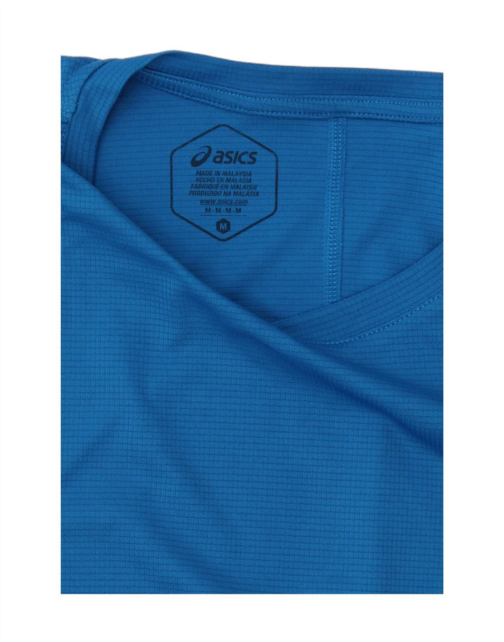 Camiseta masculina Asics Top médio azul poliéster