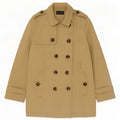 Trench Coat feminino Massimo Dutti Reino Unido 14 grande algodão bege