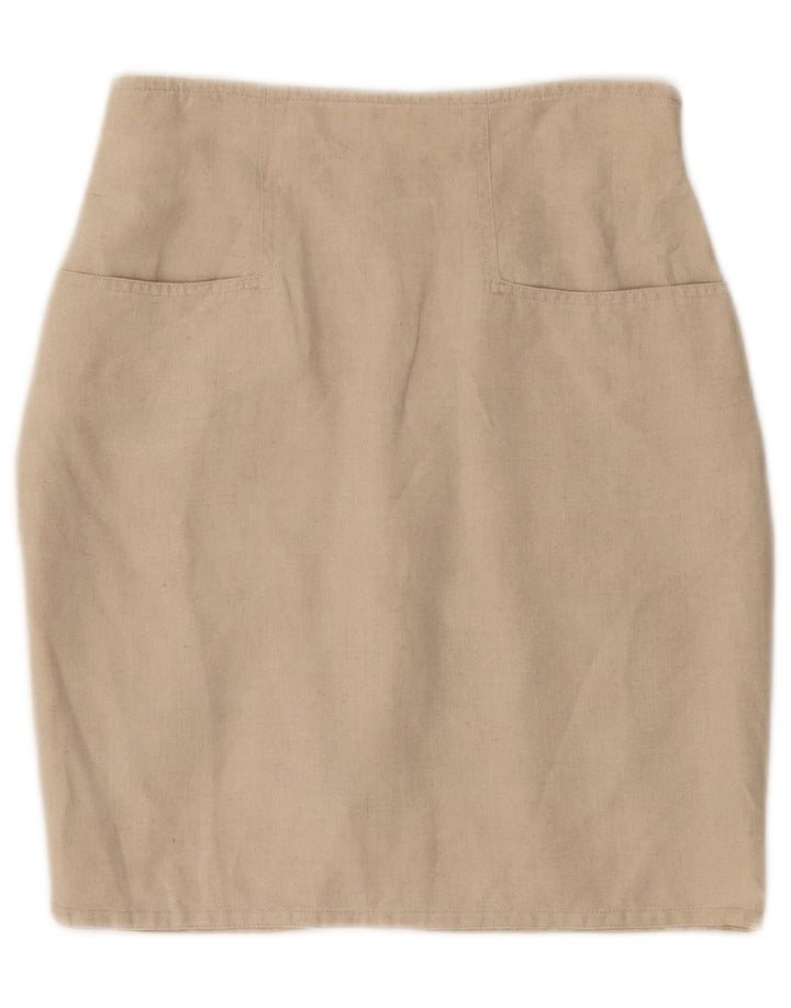 Minissaia feminina Max Mara W24 XS linho bege