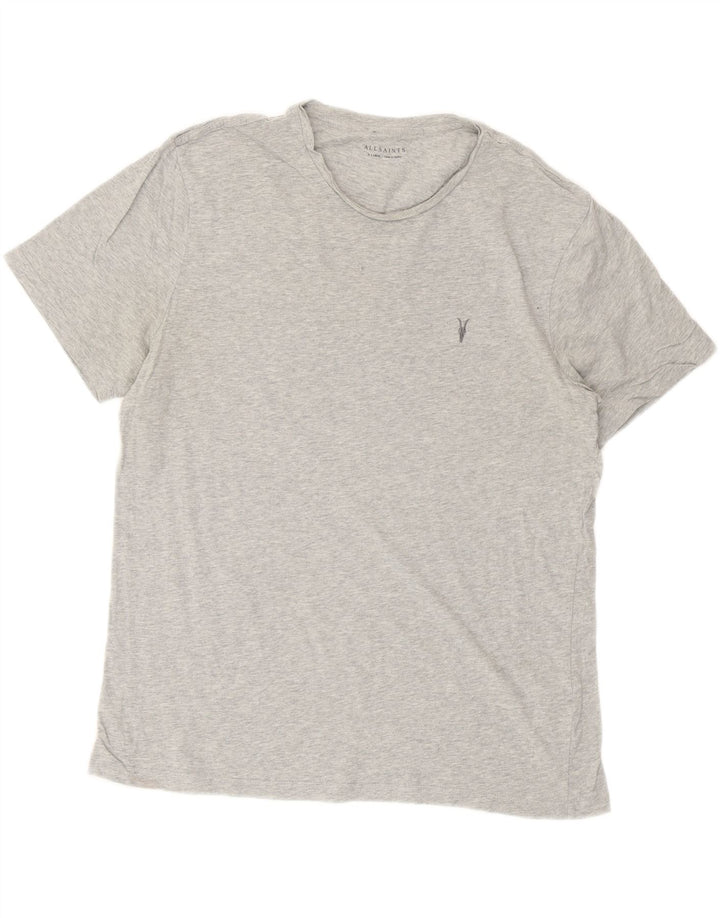 ALL SAINTS Womens T-Shirt Top UK 18 XL Grey Cotton Vintage All Saints and Second-Hand All Saints from Messina Hembry 