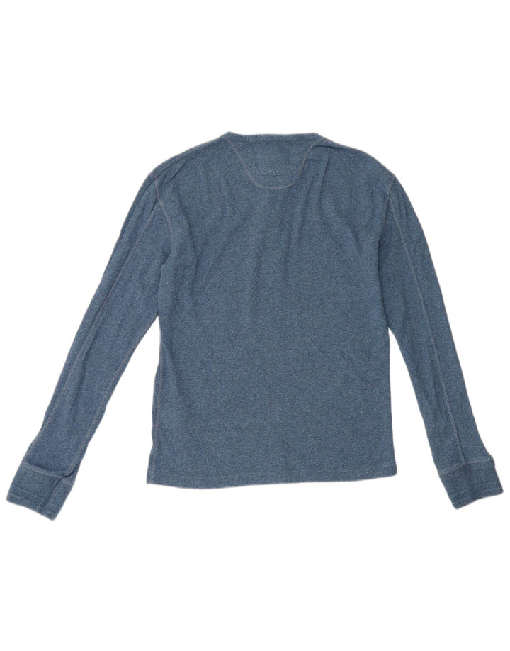 Superdry Mens Top Manga Longa Médio Algodão Azul