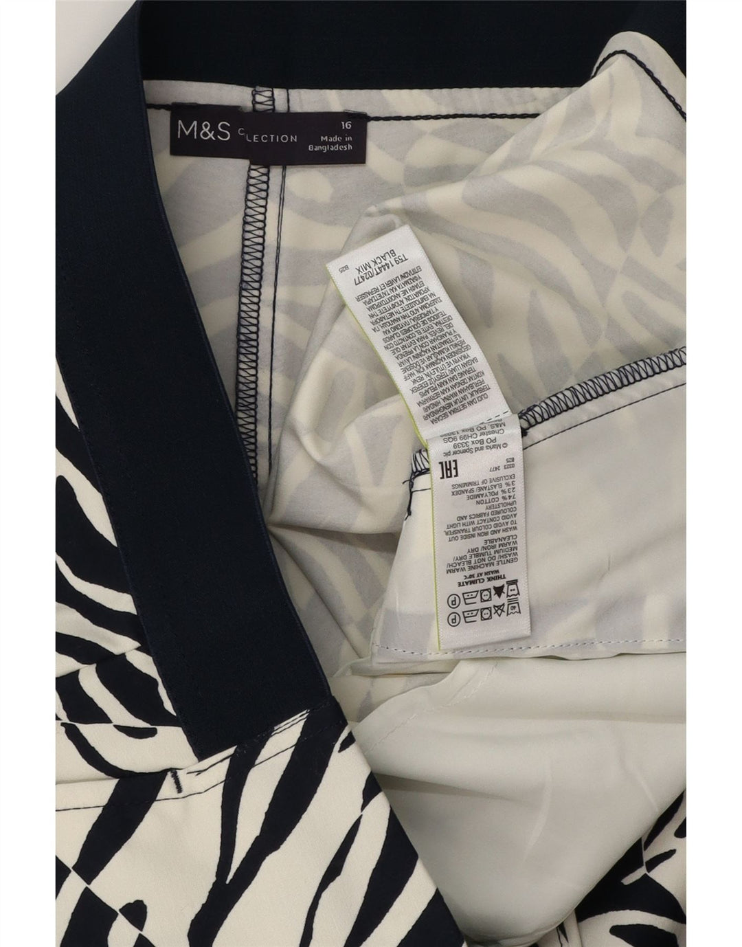 Calça capri feminina Marks & Spencer UK 16 grande W36 L20 preta