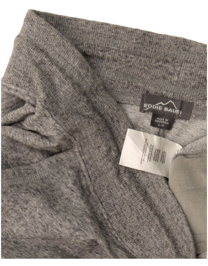 Shorts esportivos femininos Eddie Bauer UK 16 grande algodão cinza