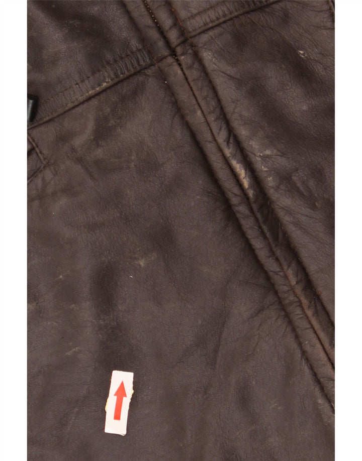 Jaqueta de couro masculina vintage Reino Unido 40 grande couro marrom