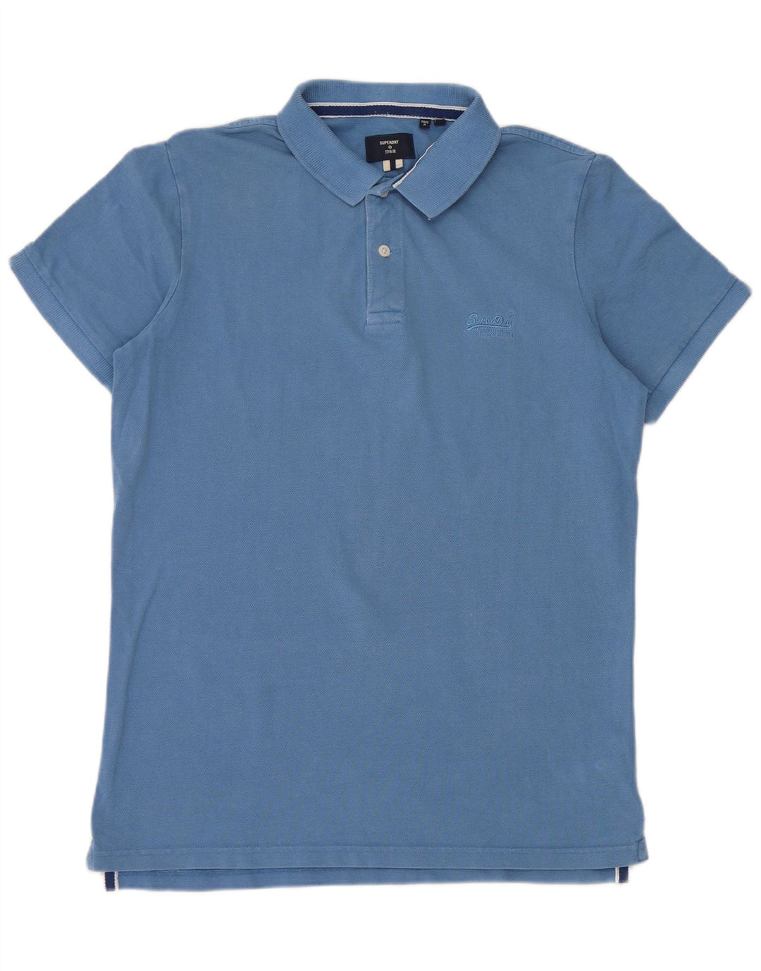 Camisa polo masculina Superdry grande algodão azul