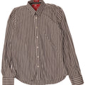 Camisa masculina Superdry 2XL algodão listrado cinza