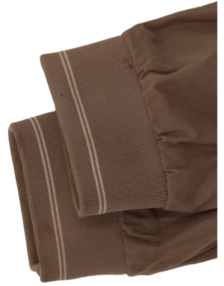 Jaqueta bomber masculina Marks & Spencer Reino Unido 40 grande poliéster marrom