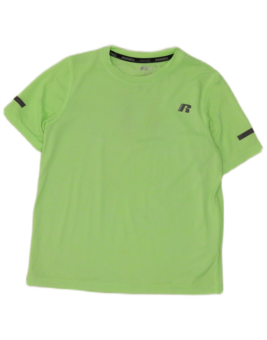 Camiseta Russell Athletic Boys Dri-Power Top 7-8 Anos Nylon Verde Médio