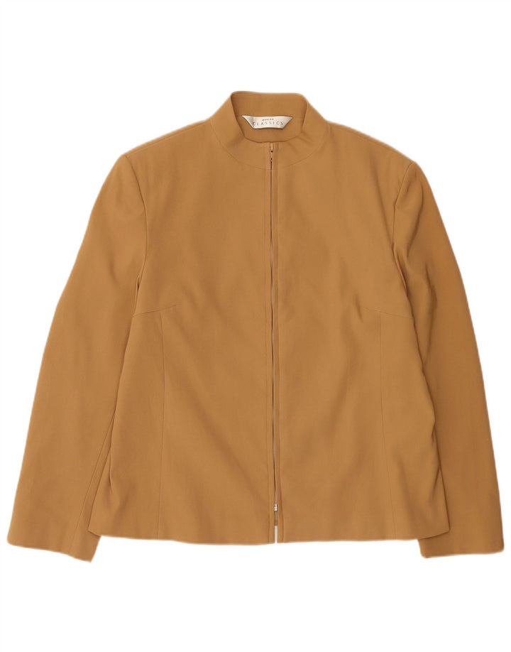Jaqueta Blazer Feminina Modern Classics Reino Unido 16 Grande Poliéster Bege