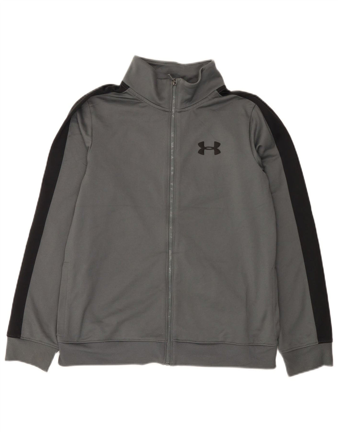 Jaqueta Under Armour Boys Treino Top 11-12 Anos Grande Bloco de Cores Cinza
