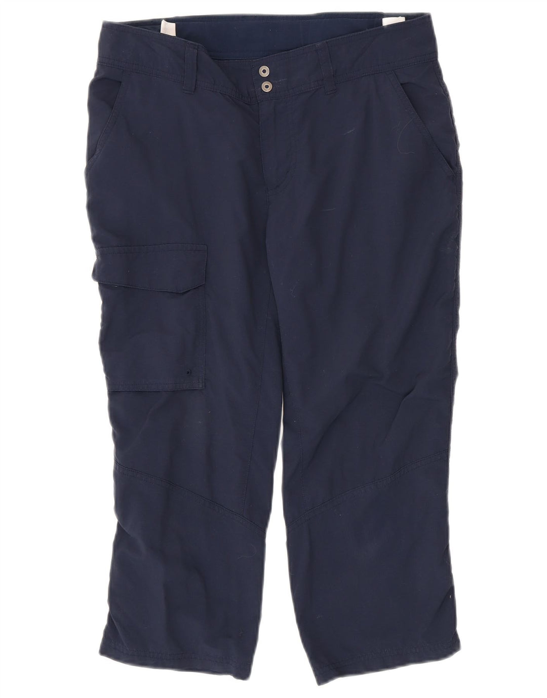 Calça capri feminina reta COLUMBIA EUA 8 médio W32 L21 azul marinho