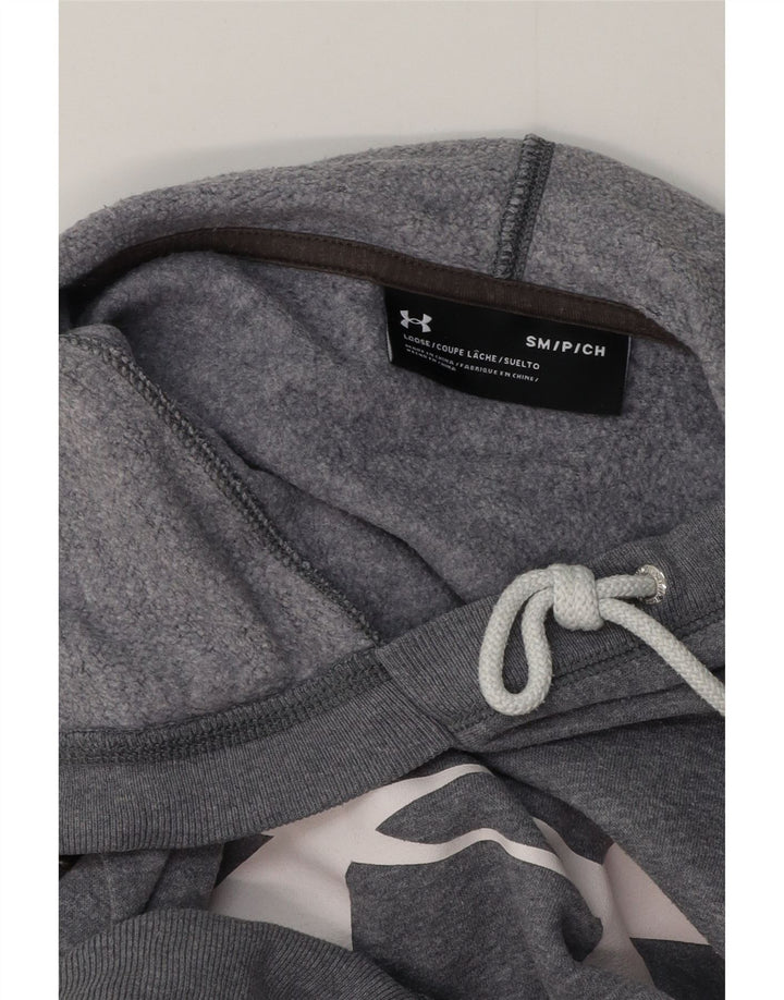 Under Armour masculino gráfico moletom com capuz pequeno algodão cinza