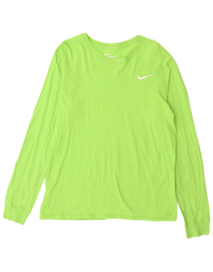 NIKE Mens Athletic Cut T-Shirt Top Médio Algodão Verde