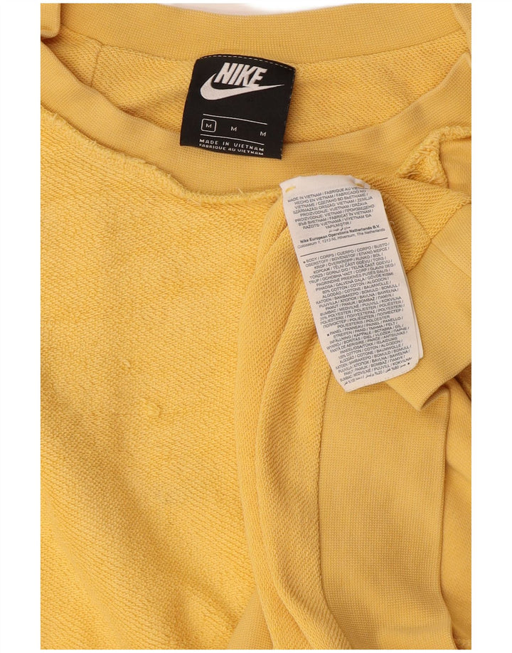 Nike masculino moletom jumper médio algodão amarelo