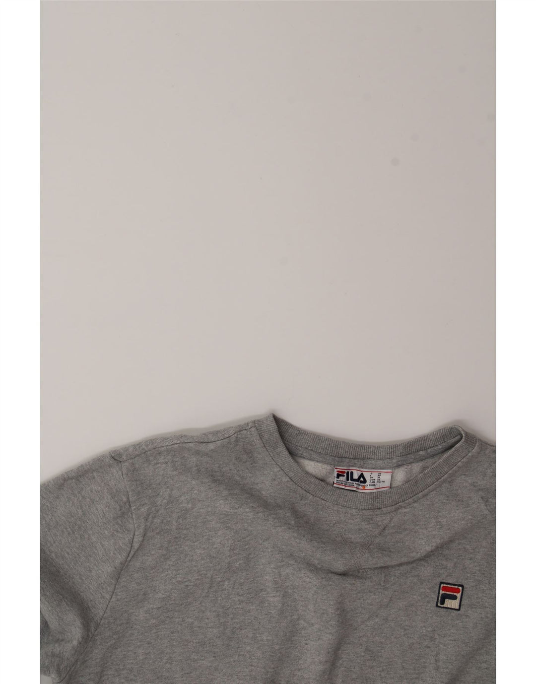 FILA Womens Oversized Sweatshirt Jumper UK 18 XL Grey Cotton Vintage Fila and Second-Hand Fila from Messina Hembry 