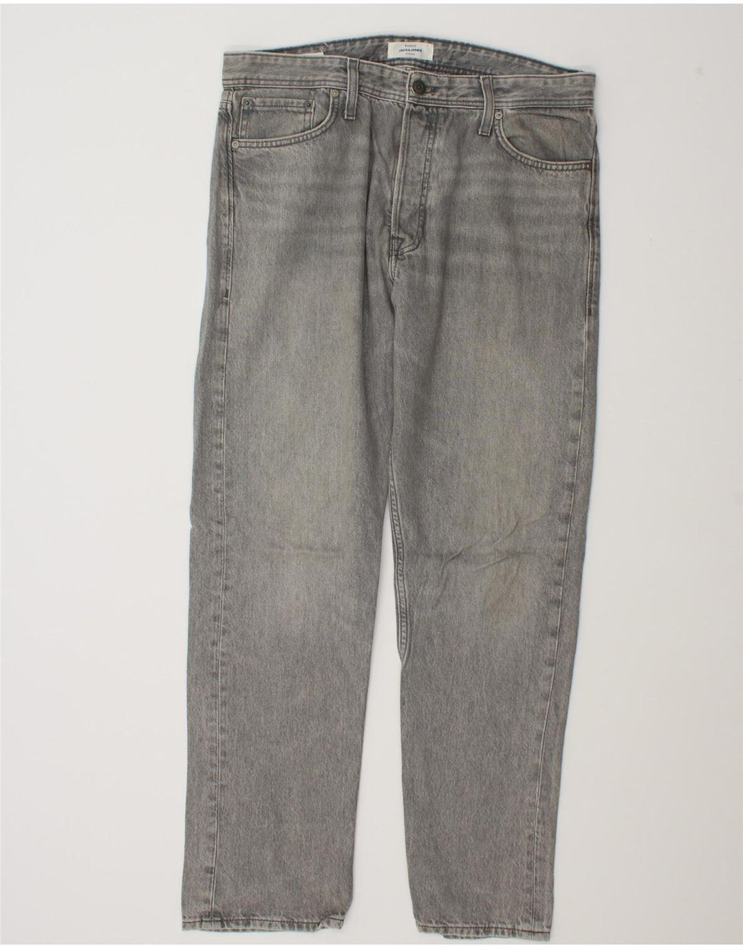 Jack & Jones Masculino GLENN Slim Jeans W32 L32 Cinza Algodão